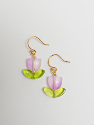 Tulip earrings - Mauve