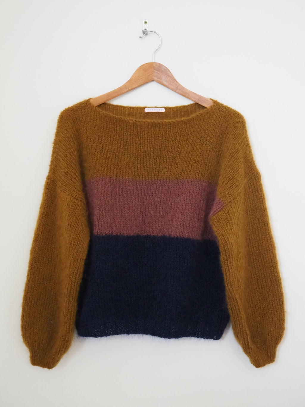 Hand knit jumper - Warm tones