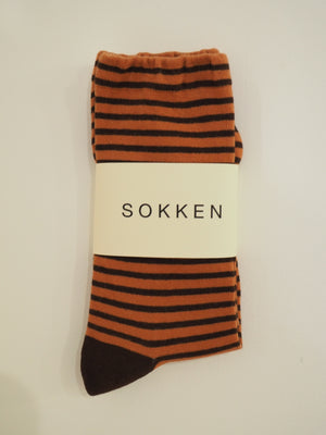 S O K K E N Penny socks -Walnut