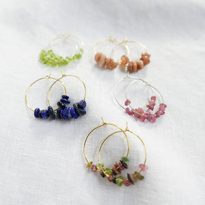 Goodheart gemstone hoops-tourmaline