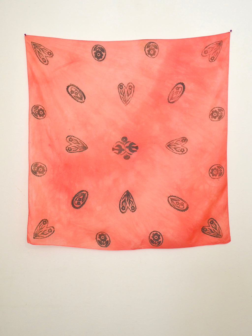 Silk neck scarf - Hydrangea Ranger # 6