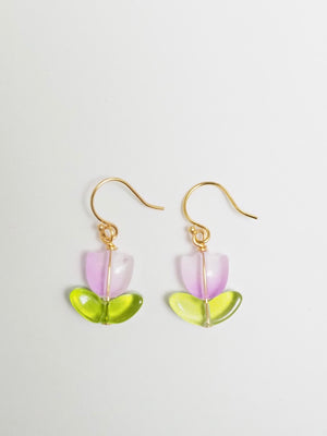 Tulip earrings - Mauve