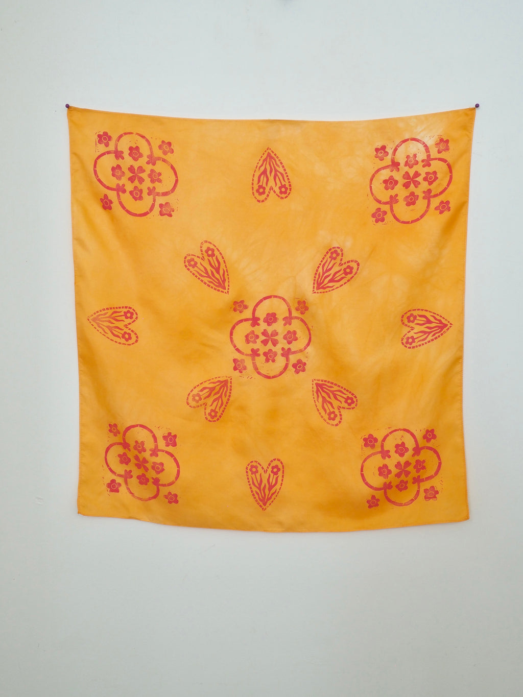 Silk neck scarf - Hydrangea Ranger # 3