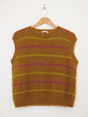 Hand knit vest - Bracken