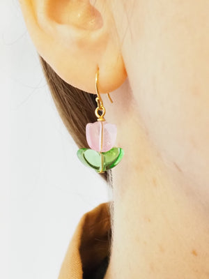 Tulip earrings - Pink