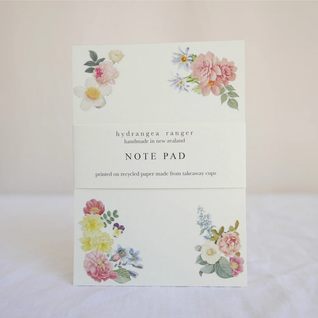 Hydrangea Ranger Floral notepads - Summer Garden