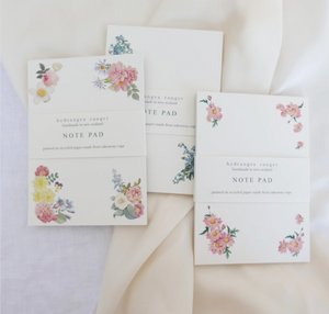 Hydrangea Ranger Floral notepads - Summer Garden