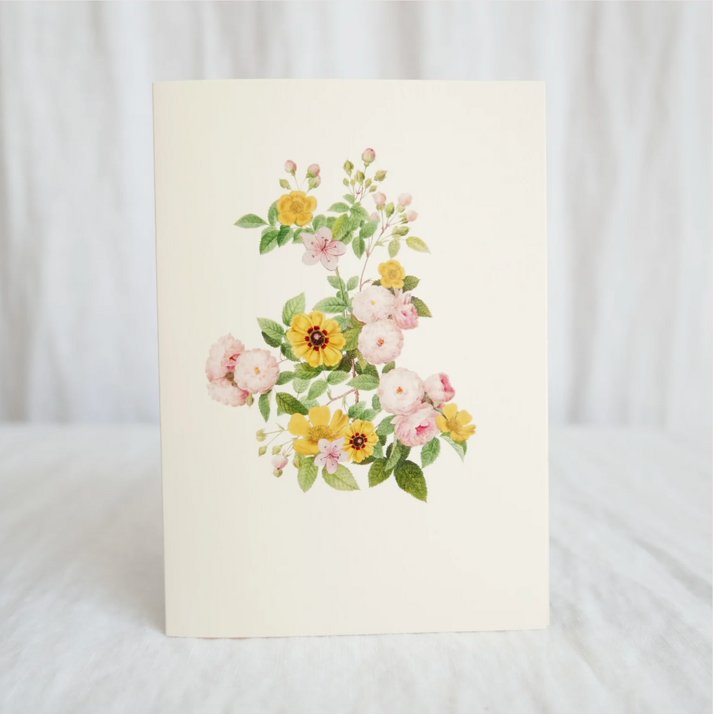 Hydrangea Ranger Card - Pink and Yellow Rose bush