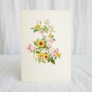Hydrangea Ranger Card - Pink and Yellow Rose bush