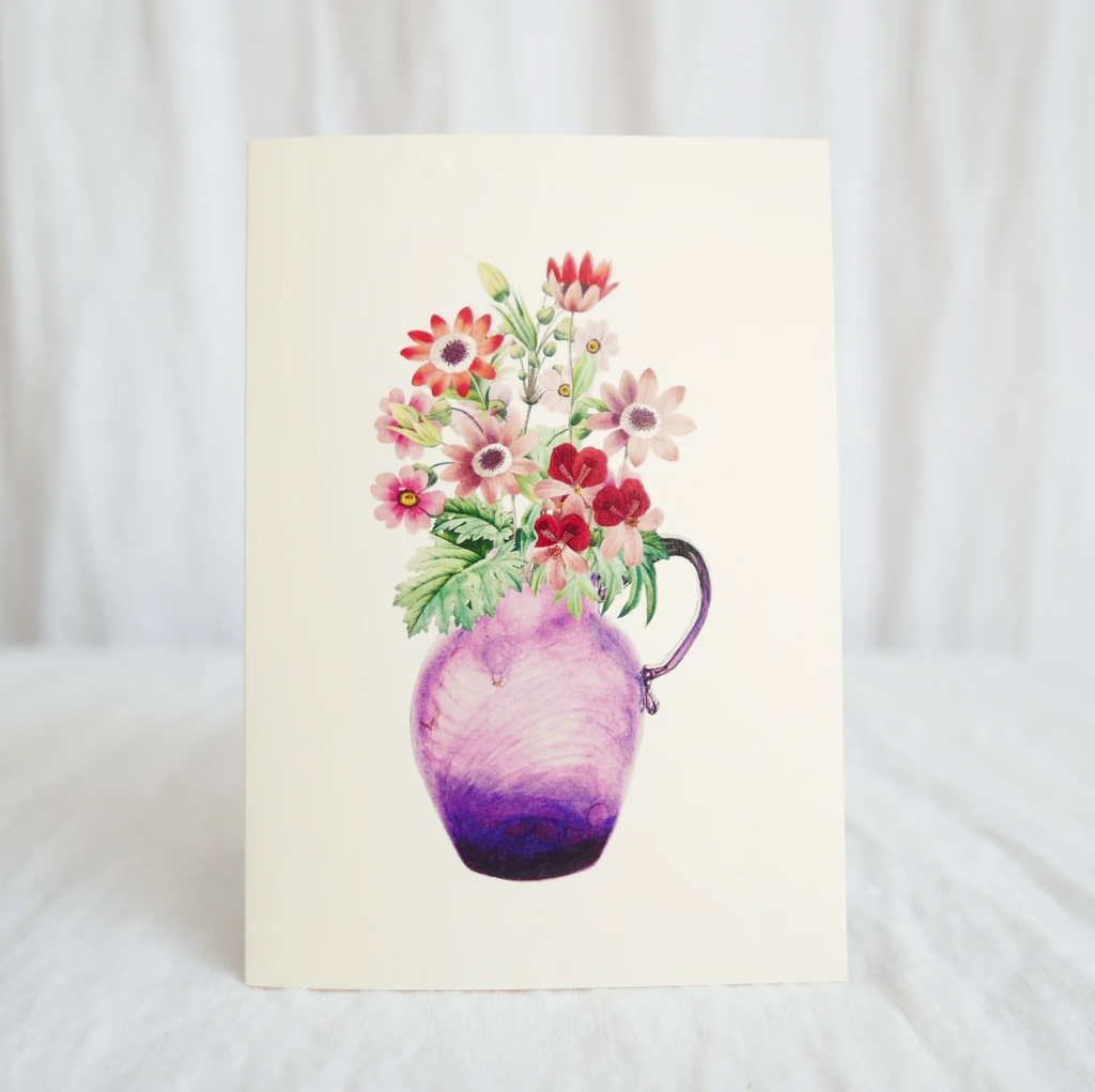 Hydrangea Ranger Card - Phlox in Purple vase