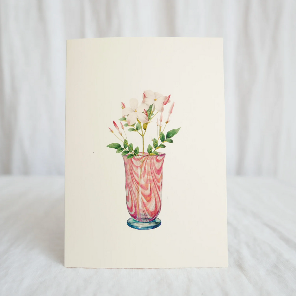 Hydrangea Ranger Card - Jasmine in glass vase