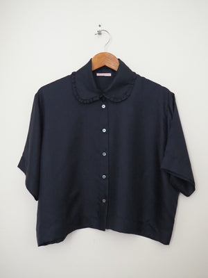 Goldie Shirt - Navy habotai