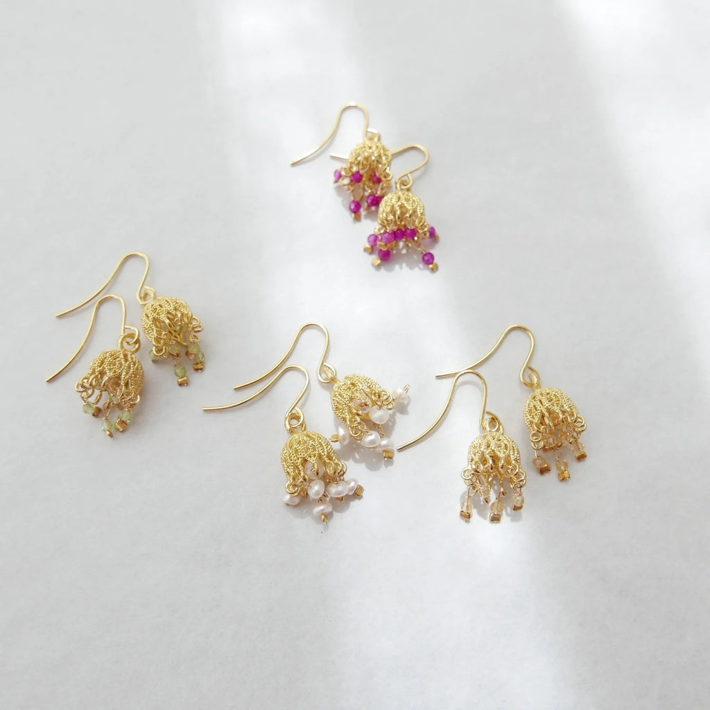 Hydrangea Ranger - Belle earrings with citrine.