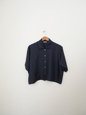 Goldie Shirt - Navy habotai