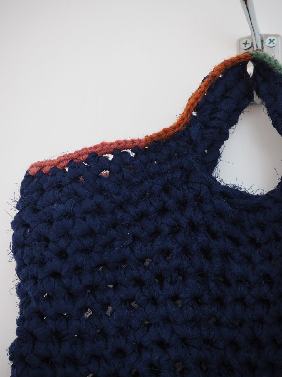 Hand crochet bag - indigo