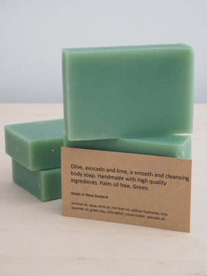 Blue earth soap - Olive, avocado and lime