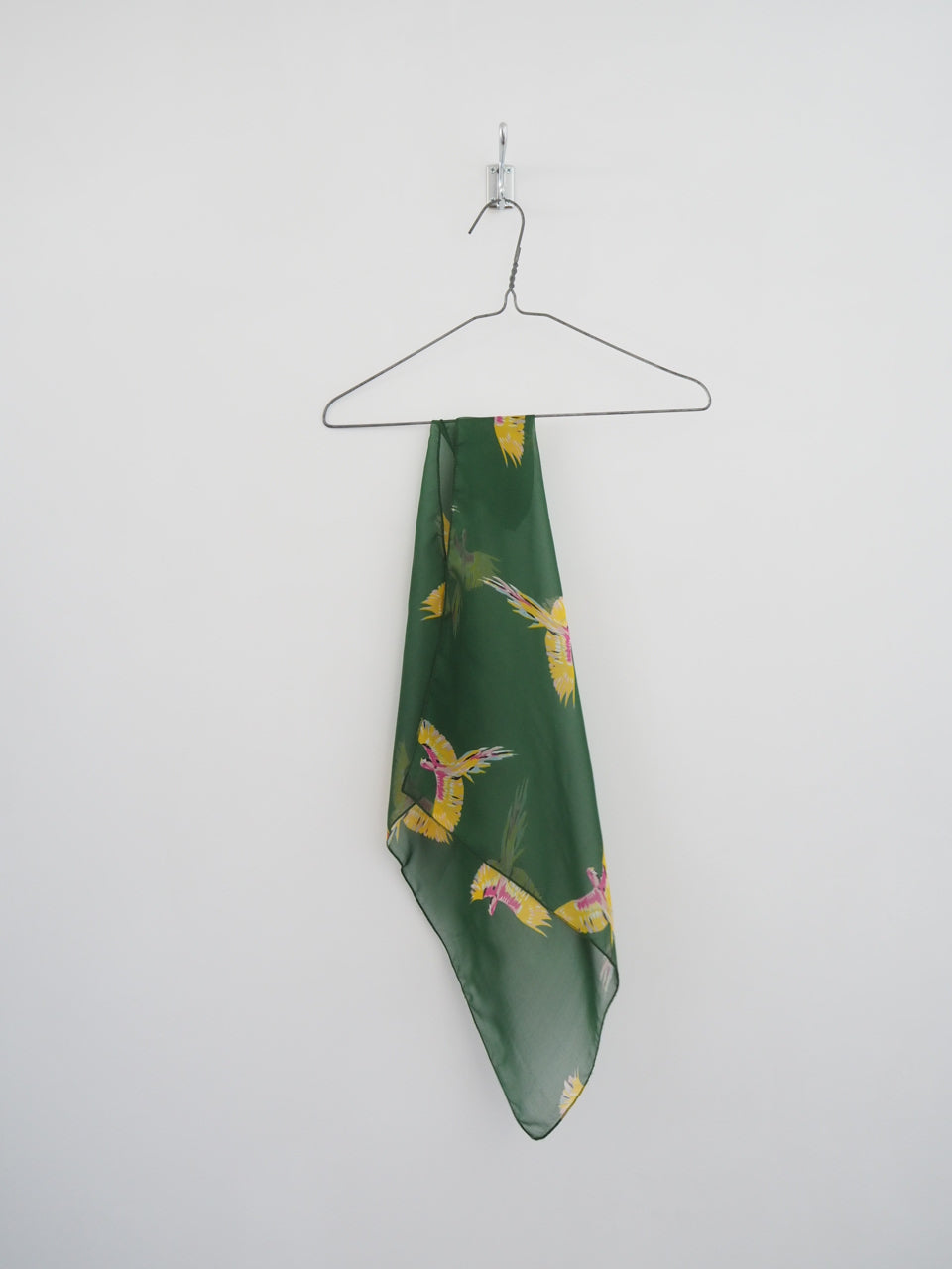 Silk neck scarf - garden green